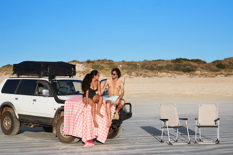 Dock and Bay Strawberry and Cream Picnic Blanket