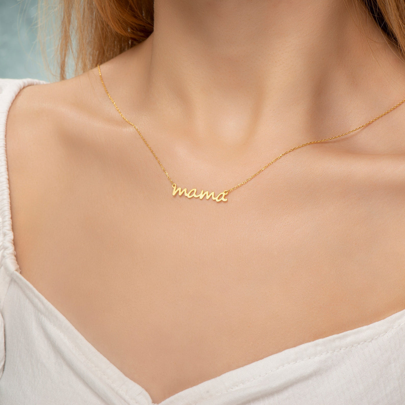 18 karat gold name necklace