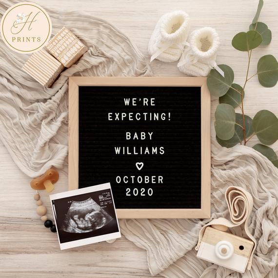 Download Birth Pregnancy Announcement Letter Board Toddler Treasures