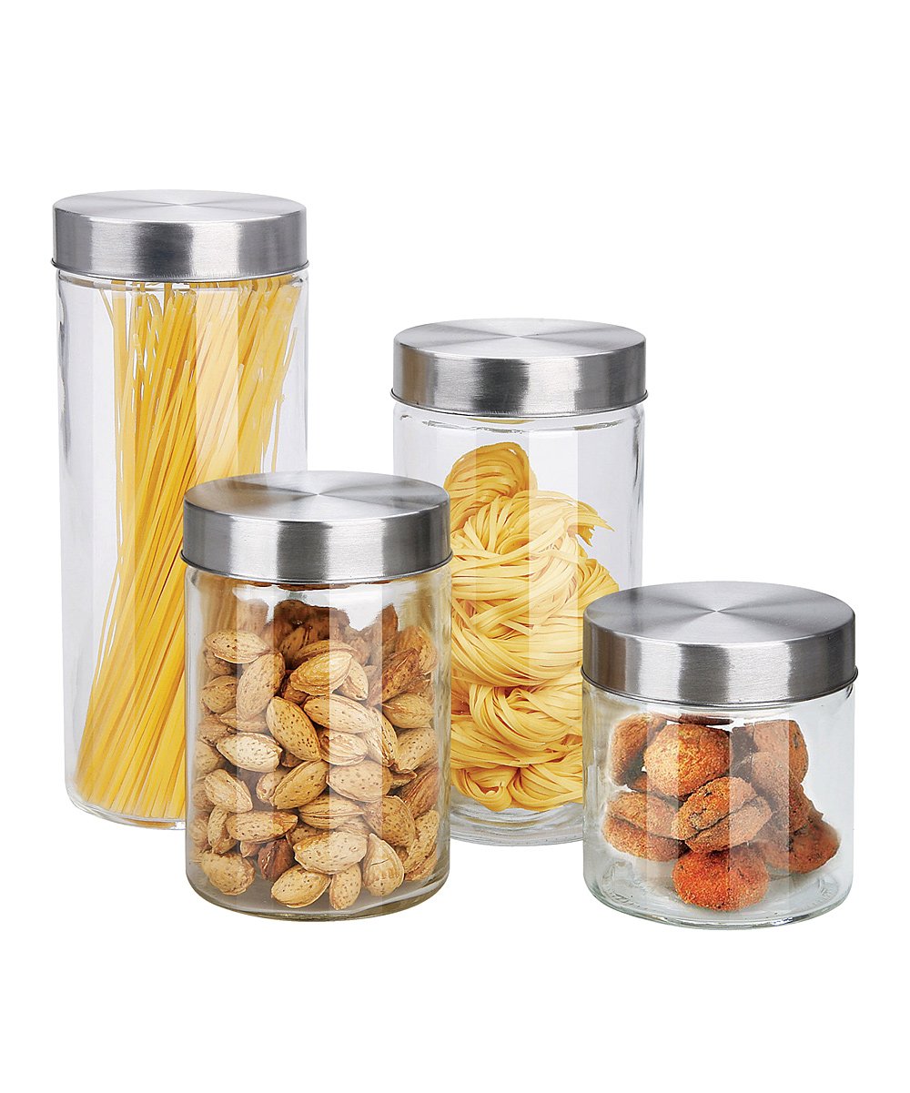 Honey Can Do 3 Piece Square Storage Jar Set