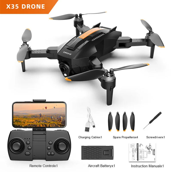 X35 Brushless 4K Camera Drone Shooting Gel Balls Biu Blaster