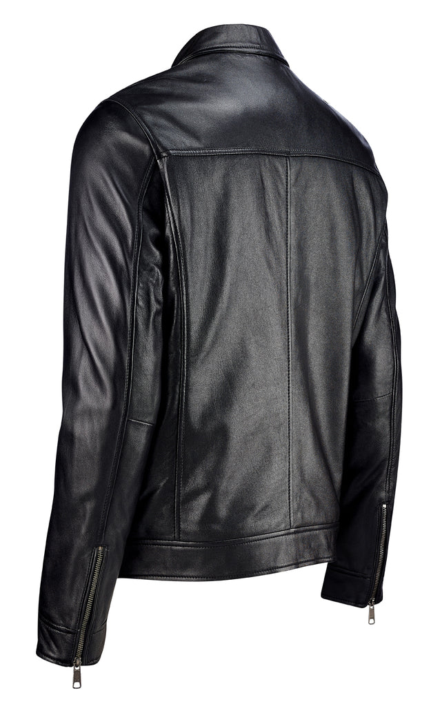 Classic Leather Jacket - Black - The Long Voyage – TheLongVoyage