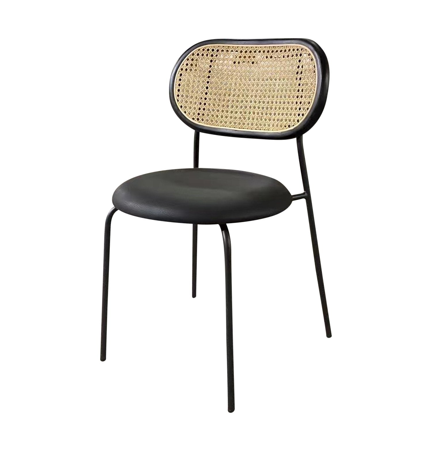 wicker and metal dining chairs