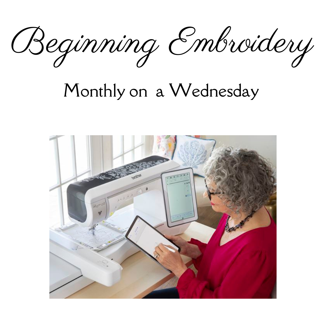 Beginning Embroidery with Dotty Wednesday 10/15/25 from 10am-2pm