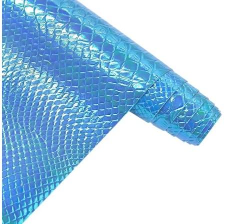 Teal Green Crocodile Vinyl Fabric