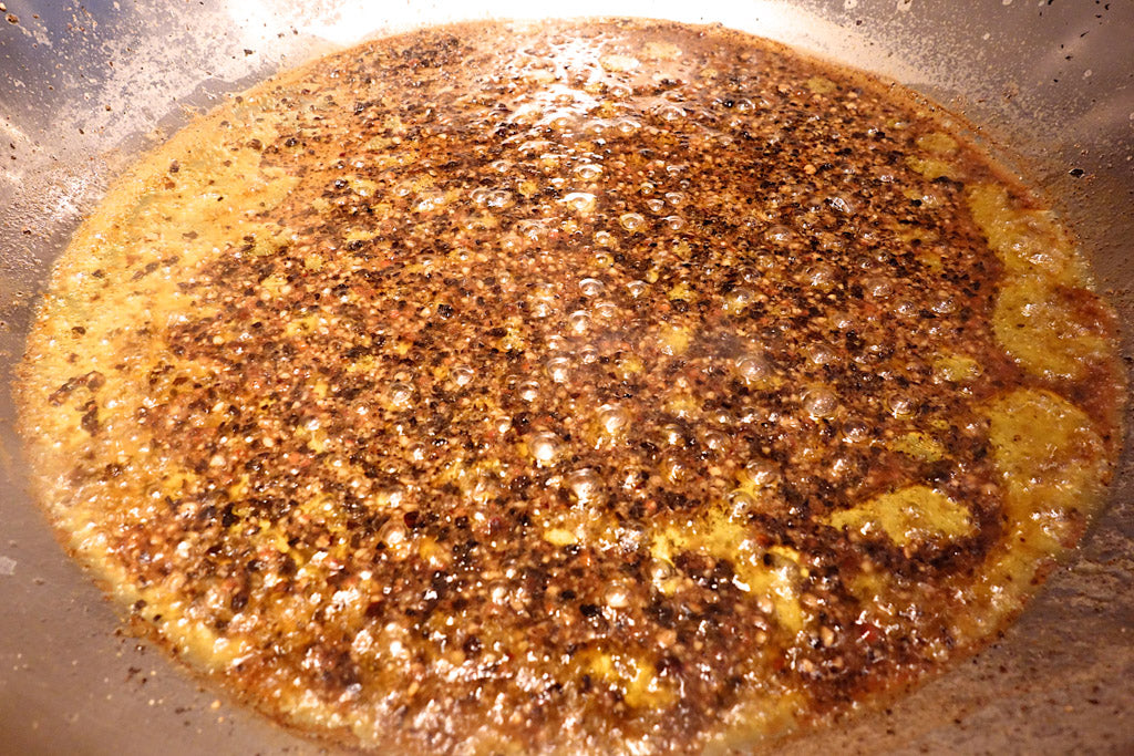 Cacio e Pepe emulsification with Reluctant Trading Pepper and butter