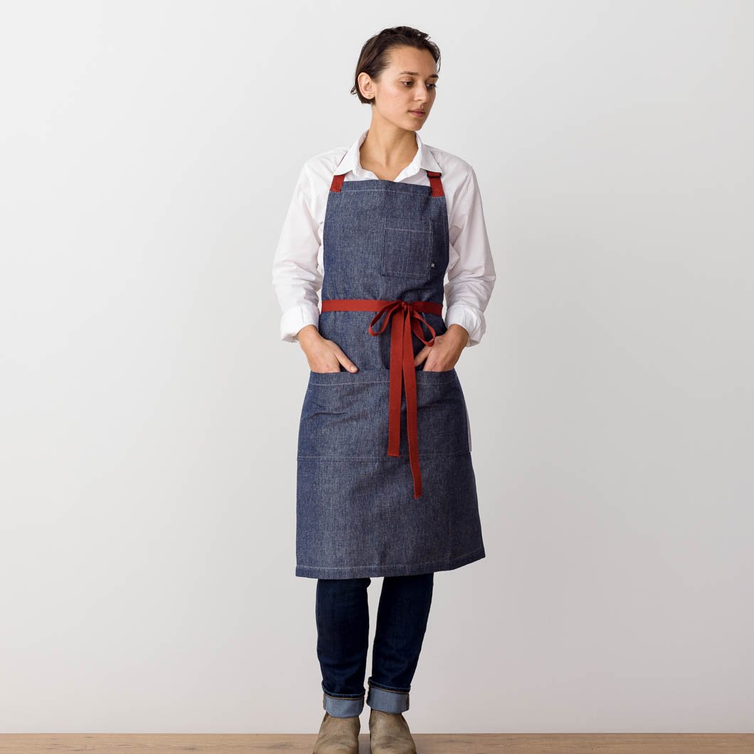 red chef apron