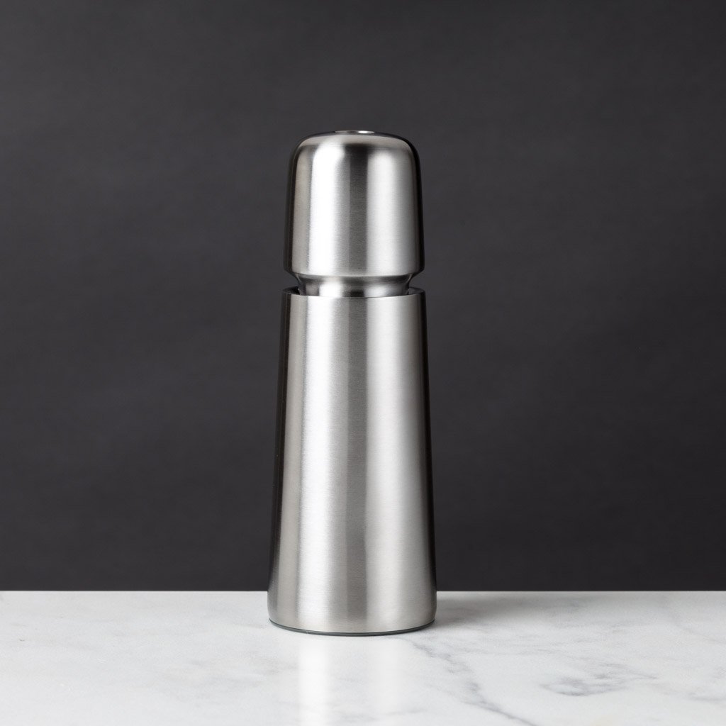 stainless steel salt and pepper