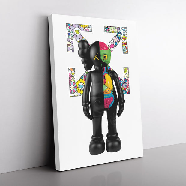 KAWS Black and Yellow Canvas