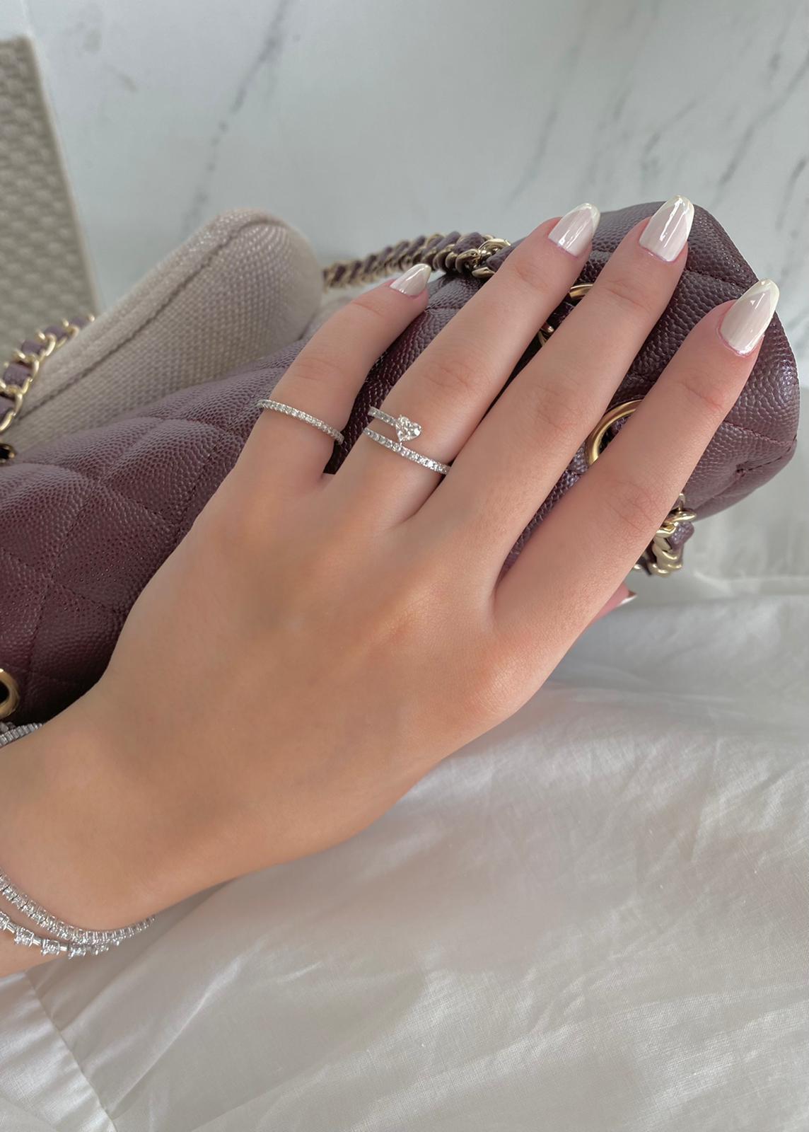 solitaire heart diamond ring