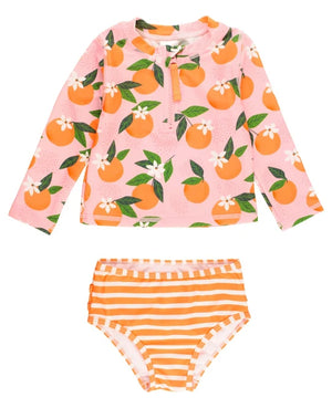 Orange You The Sweetest Girl's Swim Suit - ShopMillerSwim - Kids Swimming Suit Girls