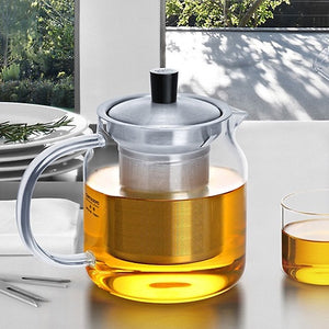 Small Glass Teapot with Infuser for Loose Tea (350 ml / 11.8 oz)