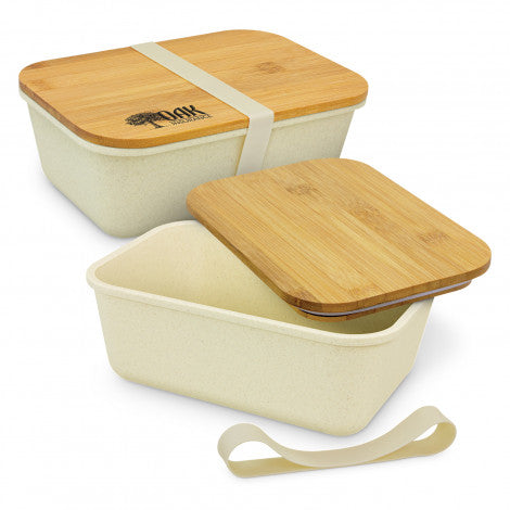 Eco Friendly Bamboo Lunch Box with Your Logo Custom Printed