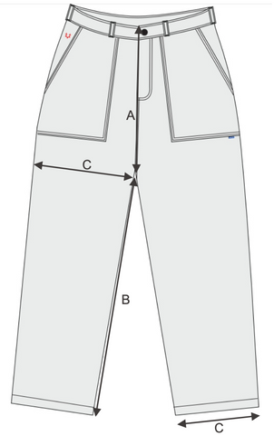 Buffer Pant Size chart scheme usual brand