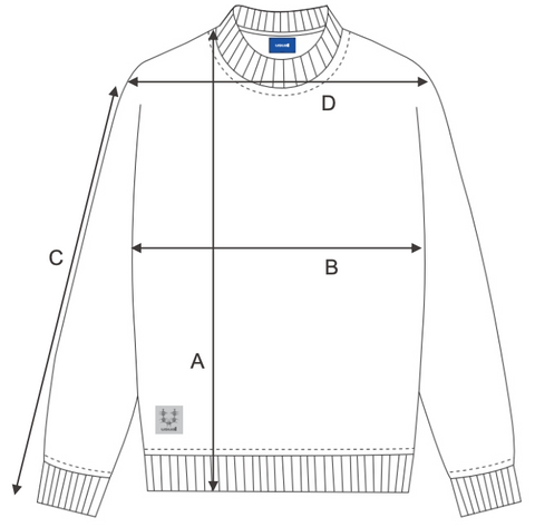 Knitwear usual size chart