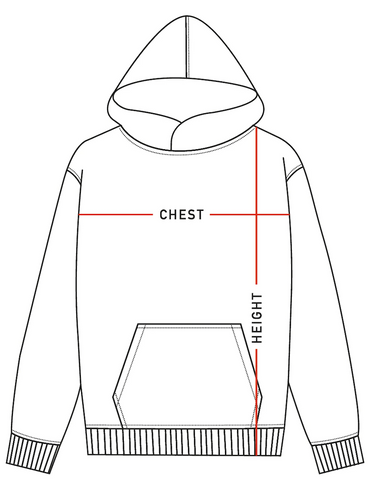 Hoodies Drawn Size Chart Usual Brand