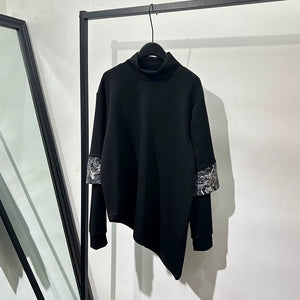 Patchwork Fake Two-piece Loose Sweatshirt - stylesock