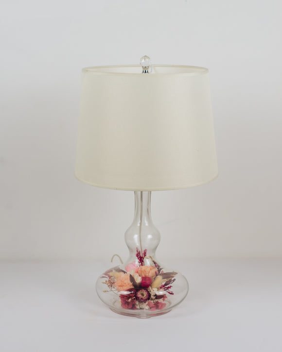 blush pink glass lamp