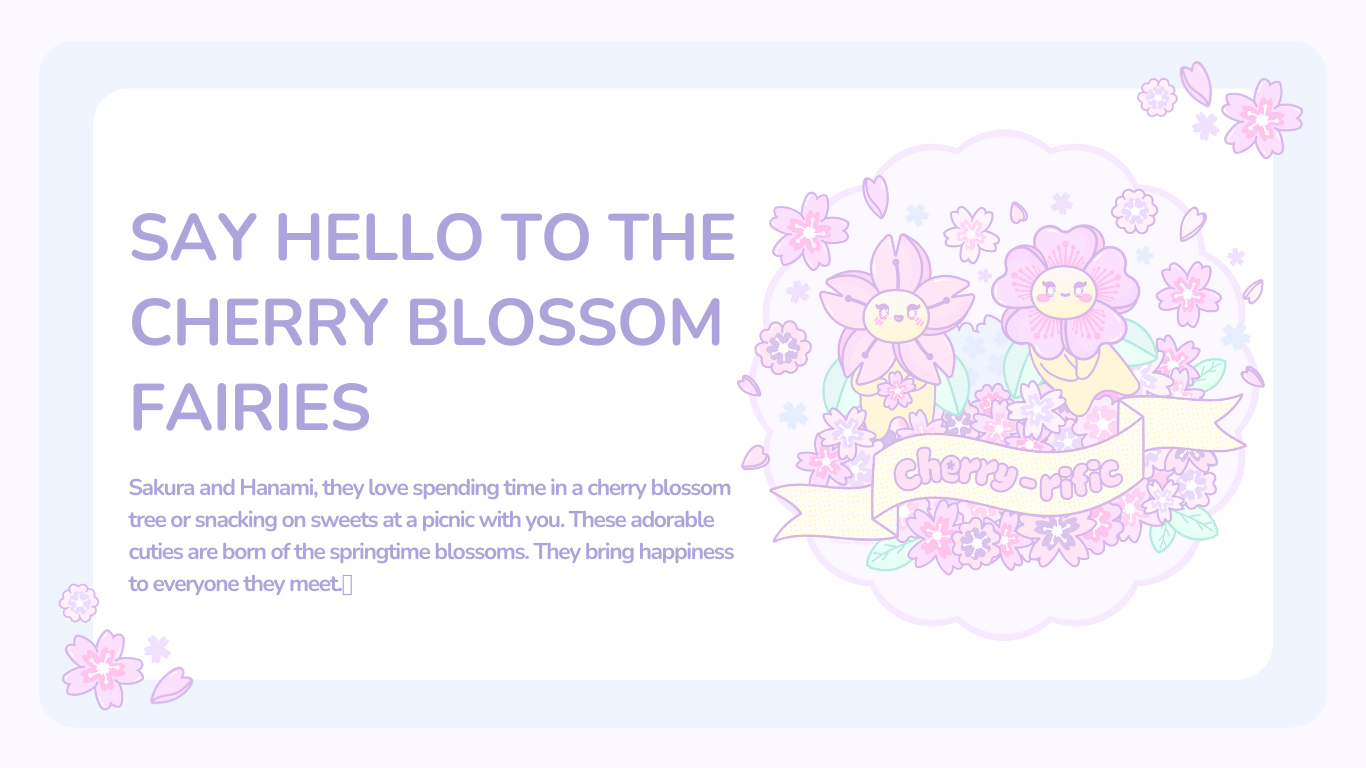 Kawaii Monsta- Cherry Blossom Fairies - New Characters -Copyright Kawaii Monsta