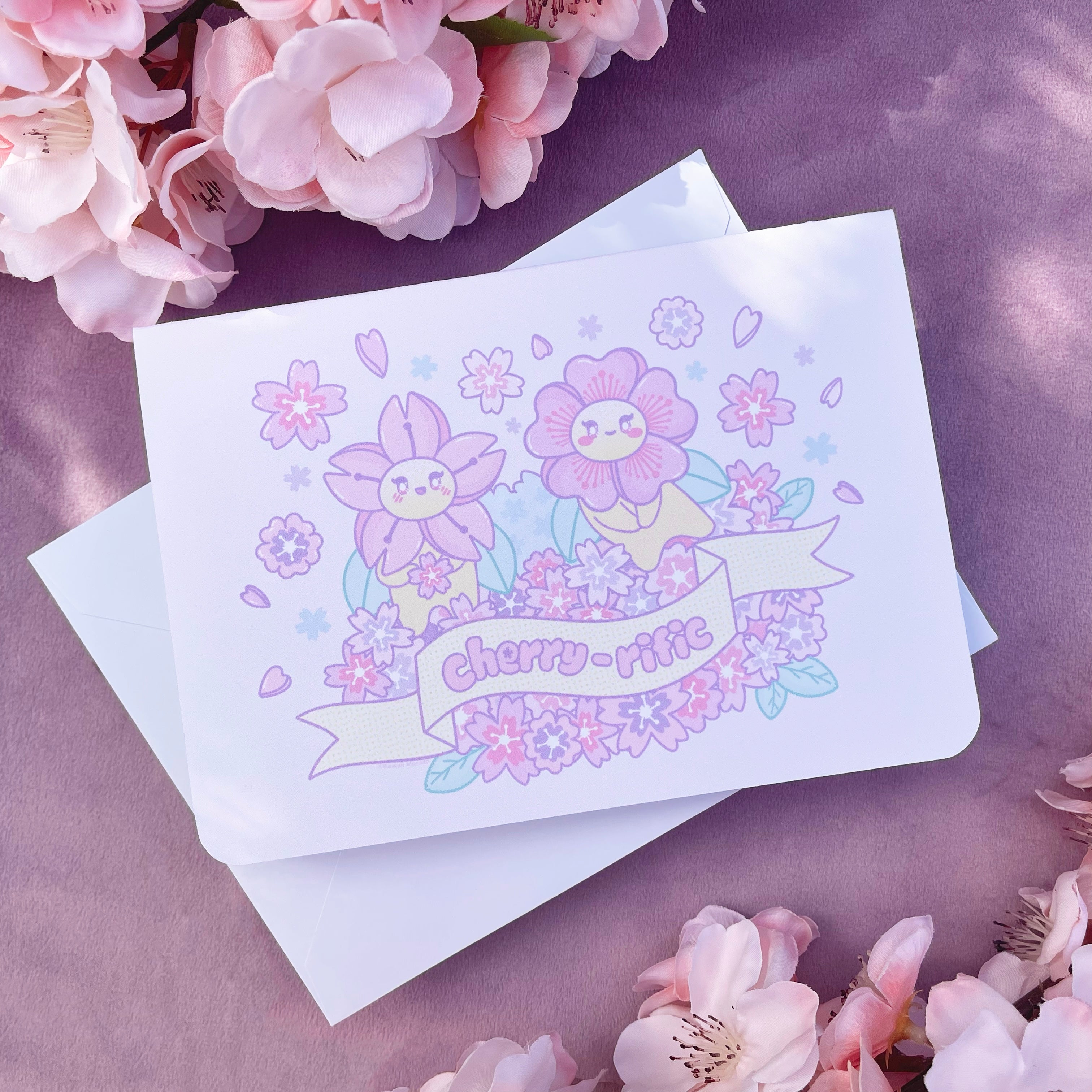 Kawaii Monsta Cherry-rific greeting card