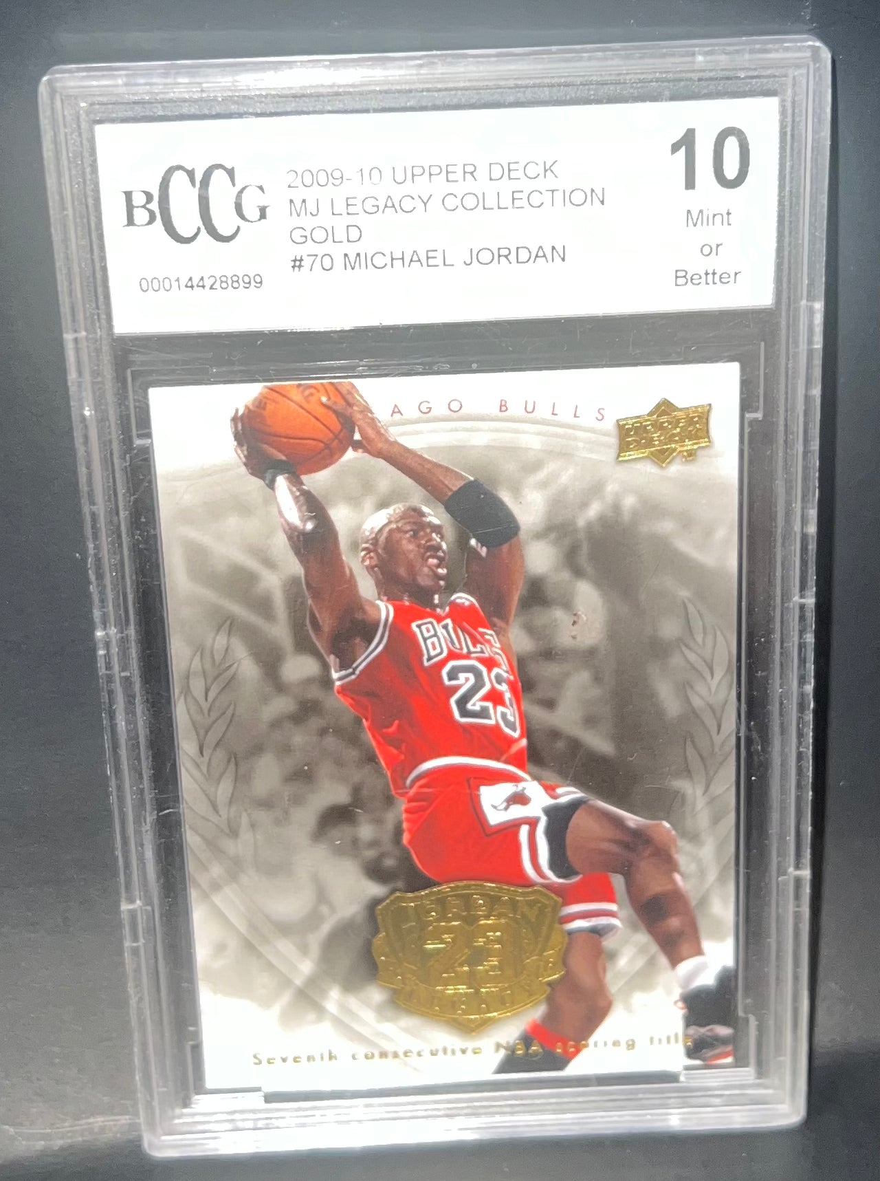 2009-10 Upper Deck MJ Legacy Collection Gold #70 Michael Jordan - BCCG Graded 10