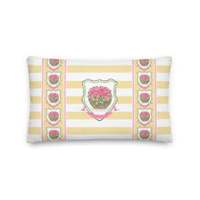 Load image into Gallery viewer, Famille Rose Crest Lumbar Pillow
