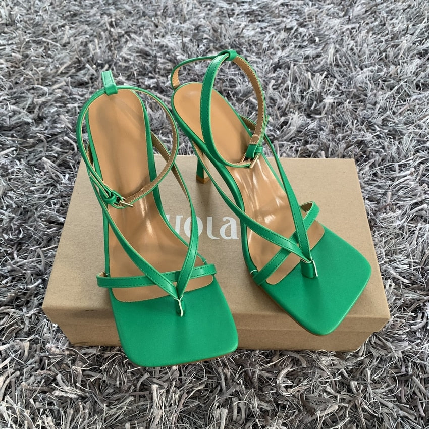 Ankle Strap Women Sandals Summer Fashion Brand Thin High Heels G