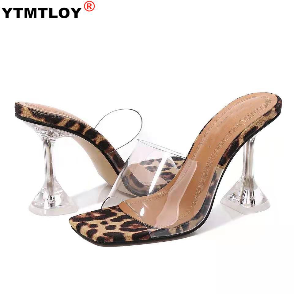 Sandals Open Toe High Heels Women Transparent Perspex Slippers Shoes Heel Clear Sandals Gladiator Pv