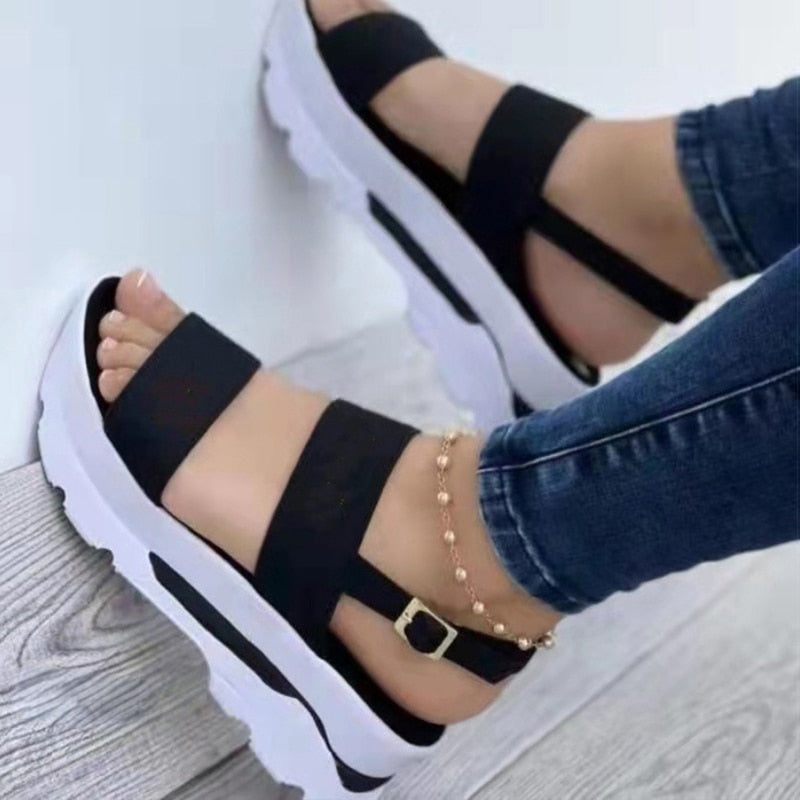 Women Sandals Women Heels Sandals With Platform Shoes Summer Sandalias Mujer Casual Wedges Shoes For