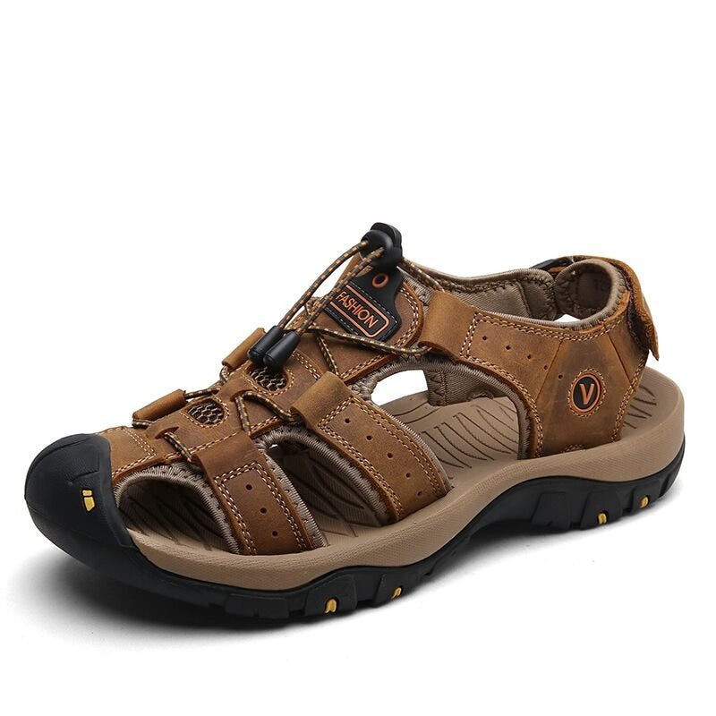 Genuine Leather Men Shoes Summer New Large Size Men&#39;s Sandals Men Sandals Fashion Sandals Sl