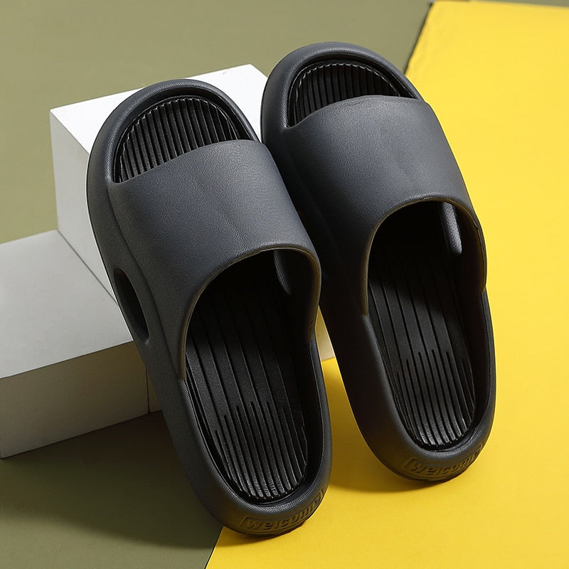 Women Outside Slippers Summer Runway Shoes Woman EVA Soft Thick Sole Non-slip Outdoor Women Slide Po