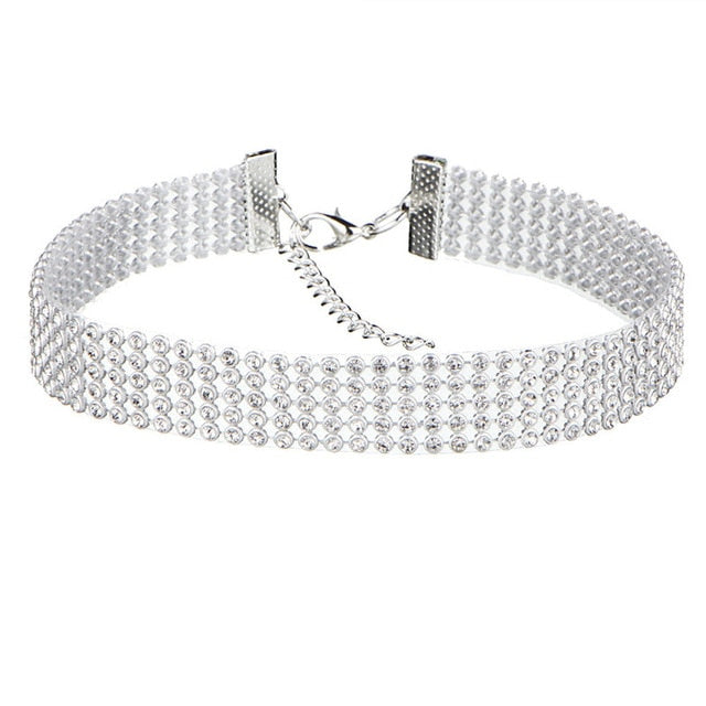 NEW Crystal Rhinestone Choker Necklace