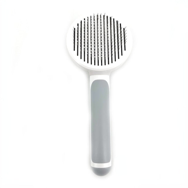 Self Cleaning Slicker Brush for Dog and Cat Removes Undercoat Tangled Hair Massages Particle Pet Com