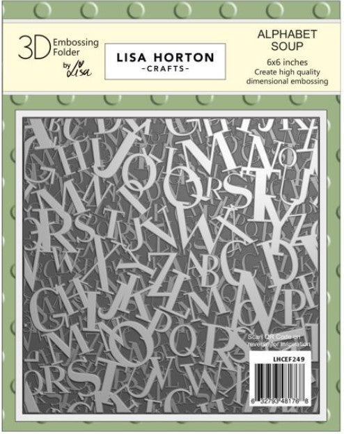 Alphabet Soup Embossing Folder