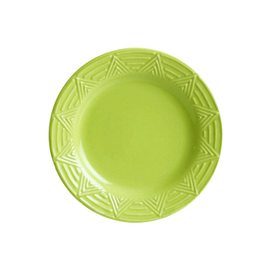 lime green ceramic plates