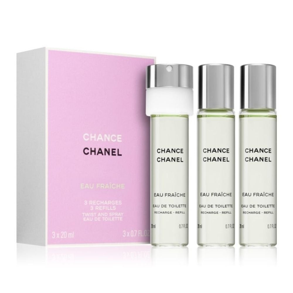Chanel Chance Eau Fraiche Twist Spray edt Recharge Refill 3pcs x 20ml ...