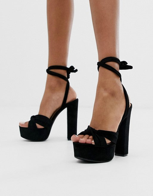 Ankle Tie Platform Sandals, $51, ASOS