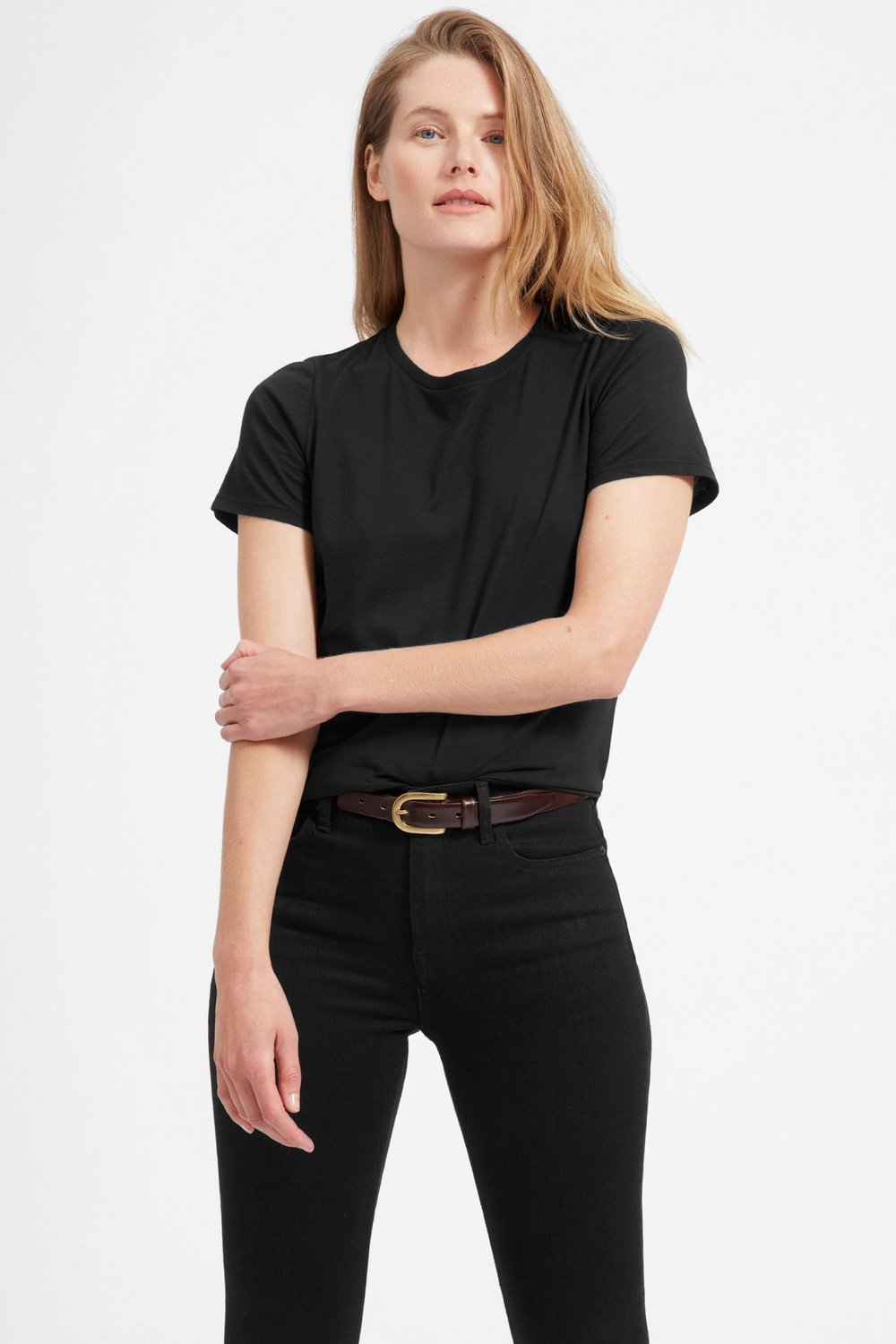 Black Crew Tee, $18, Everlane