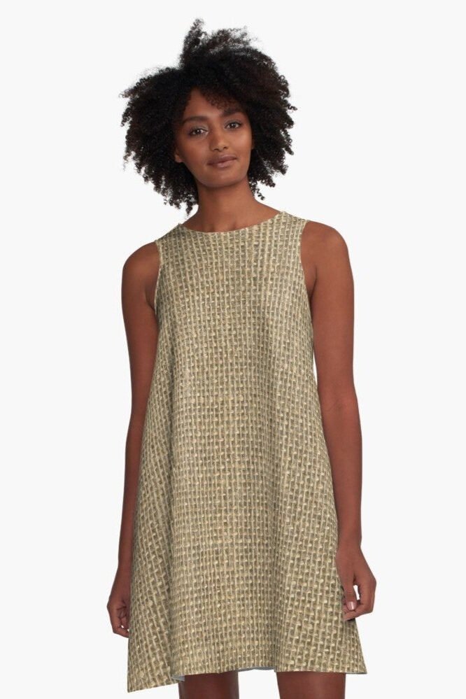 Burlap Sack Dress, $48, Redbubble