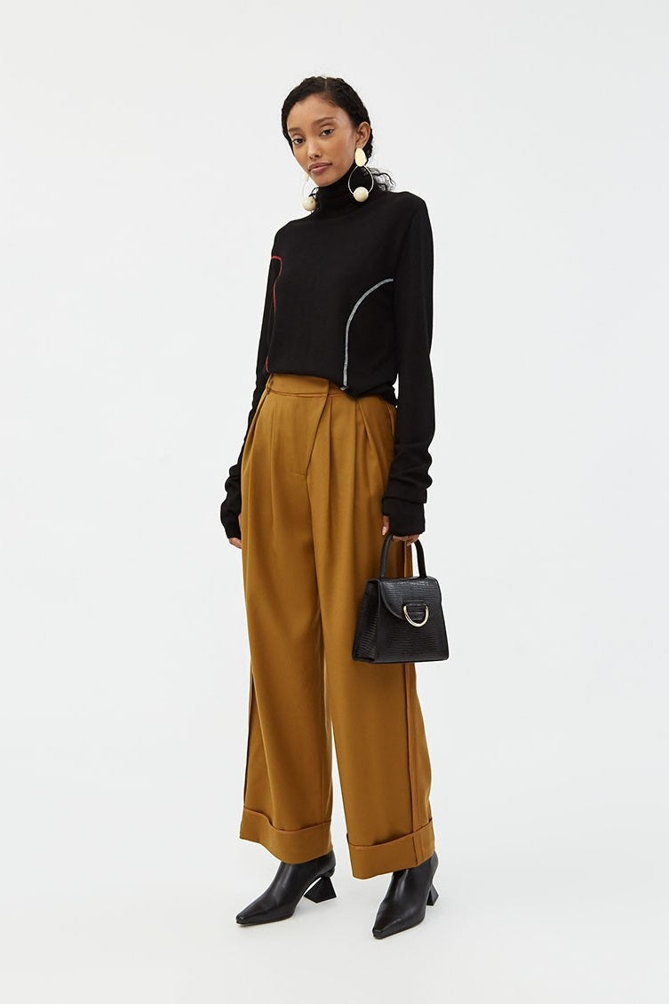 Daria Binding Wide Trouser, $340, Need Supply