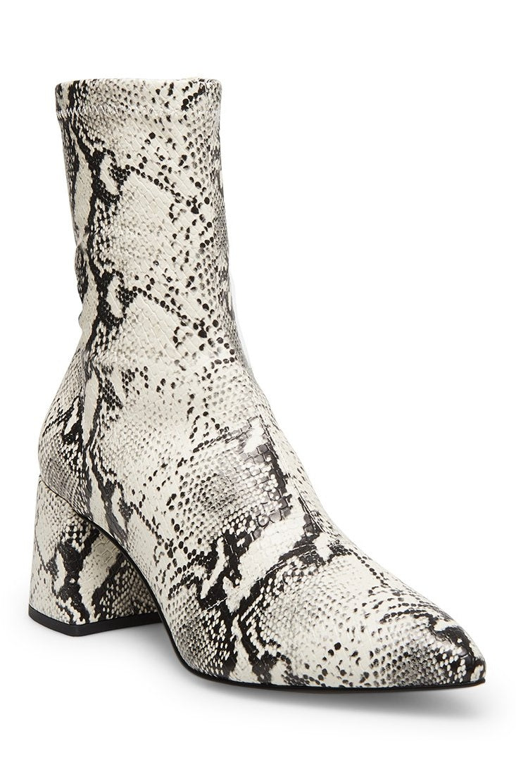 Snakeskin Booties, $110, Steve Madden