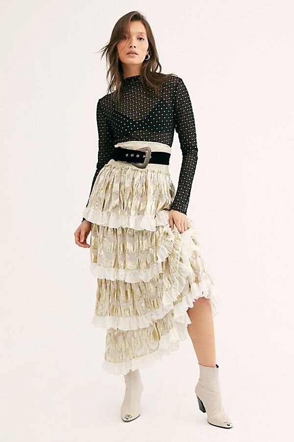 Elsa Ruffle Skirt, $248, Free People