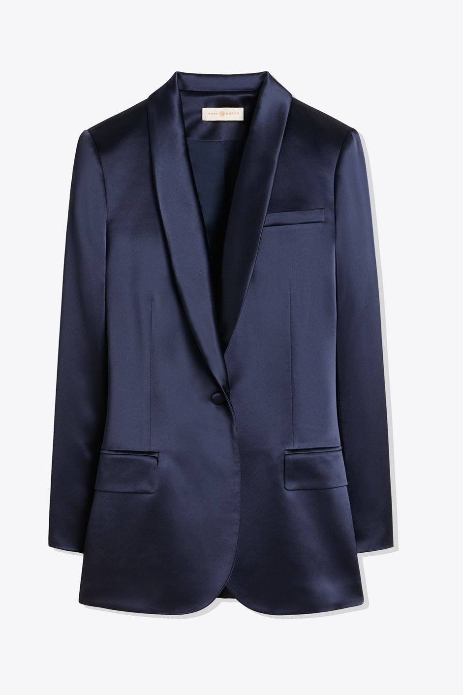 Blue Satin Blazer, Bloomingdales, $459