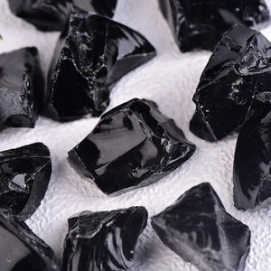 1PC Natural Raw Black Obsidian Quartz Stones Rough Rock Crystals Metaphysical Reiki Healing Size Energy Healing Stone - Yemoja Yoga Wellness