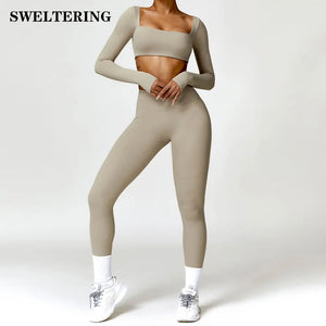 2 PCS Yoga Set Gym Clothes Sportswear Yoga Suits For Women Fitness Set Workout Tracksuits Sports Bra Gym Leggings Wear Athletic - Yemoja Yoga Wellness