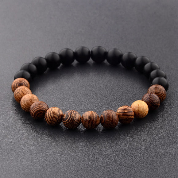 8mm New Natural Wood Beads Bracelets  Ethnic Meditation