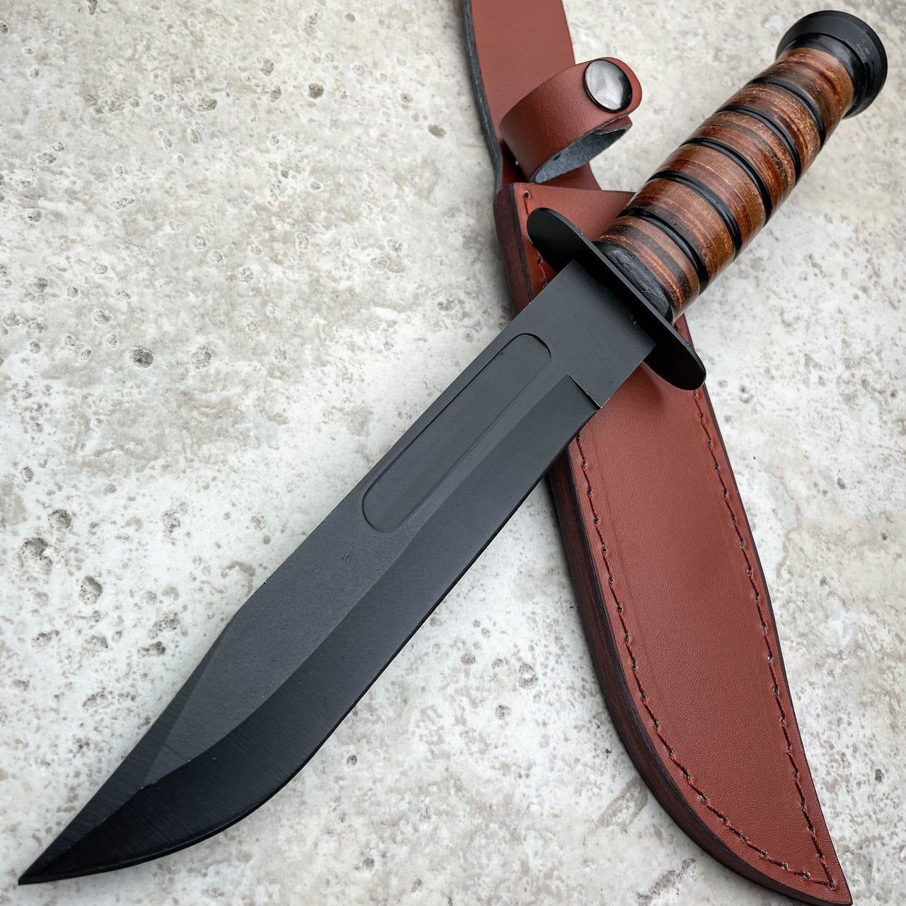 12 Military Tactical Wwii Combat Fixed Blade Survival Hunting Knife W |  Megaknife Wholesale