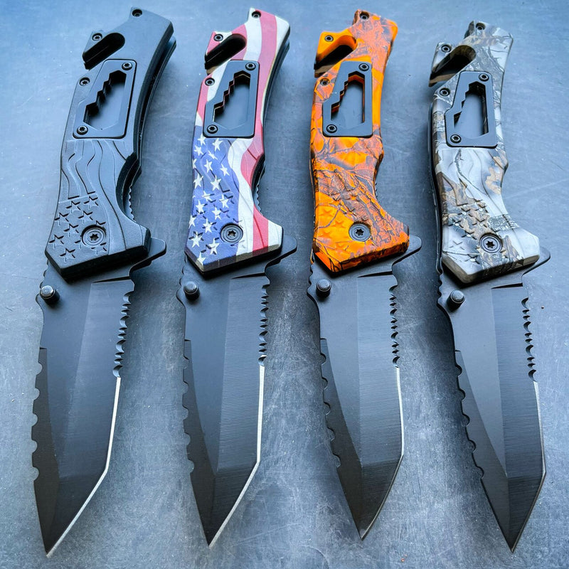 6 Tactical Fantasy Dragon Spring Assisted Purple Rescue Folding Pocket  Knife