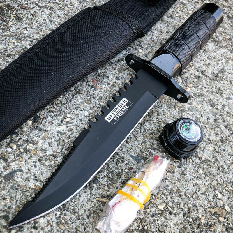 8.25 Tactical Fishing Hunting Knife w/ Sheath Survival Kit Bowie Camp