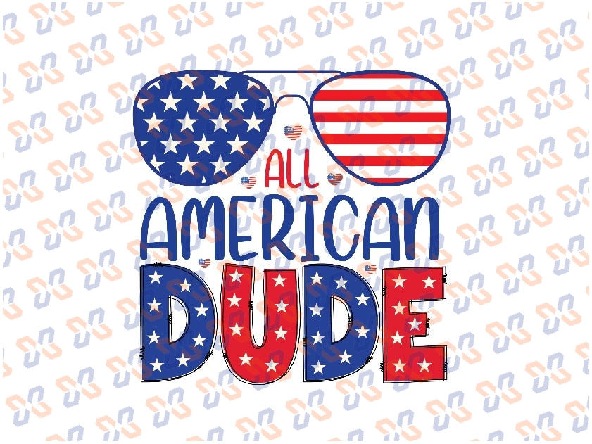 All American Dude 4th of July Daughter Svg, America Dude Svg, Independ